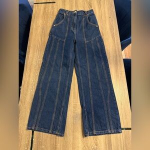 FARM Rio Blue Denim Jeans with Brown Accents